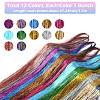 12Pcs 12 Colors Laser PET Hair Wig OHAR-SP0001-05A-2
