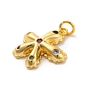 Brass Micro Pave Cubic Zirconia Pendants KK-U033-09G-02-2