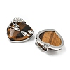 Natural Tiger Eye Heart Pendants G-S391-01P-F-2