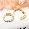 304 Stainless Steel Micro Pave Cubic Zirconia Huggie Hoop Earrings EJEW-C096-01J-G-5