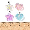 10Pcs Transparent Resin & Glitter Powder Pendants RE-CBADB2B-02-3