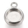 Non-Tarnish 304 Stainless Steel Pendant Cabochon Settings X-STAS-K202-03B-P-1