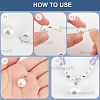 2Pcs Rhodium Plated 925 Sterling Silver Micro Pave Cubic Zirconia Cup Peg Bails FIND-BBC0003-44-5