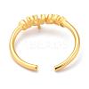 Constellation/Zodiac Sign Brass Cuff Rings RJEW-O042-06G-L-2