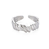 Non-Tarnish 304 Stainless Steel Empaistic Open Cuff Rings RJEW-N038-044P-1