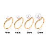 Flower Brass Micro Pave Cubic Zirconia Cup Peg Ring Settings LS-KK-N274-30G-4