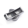 Retro 304 Stainless Steel Slide Charms/Slider Beads STAS-L243-025AS-2