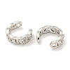 Brass Micro Pave Cubic Zirconia Cuff Earrings EJEW-C104-084P-2