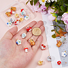 24Pcs 6 Styles Porcelain Pendants PALLOY-FH00169-3