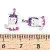 304 Stainless Steel Enamel Charms STAS-L022-289P-3