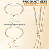 2Pcs 2 Colors Brass Chain Bracelet Making KK-LP0001-99-2