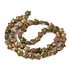 Natural Unakite Star Beads Strands G-Z080-A11-3