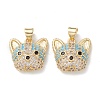 Brass Micro Pave Cubic Zirconia Pendants KK-M240-10-2