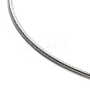 Adjustable Slider 201 Stainless Steel Round Snake Chain Necklaces NJEW-K270-01P-01-3