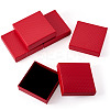 5Pcs Rhombus Textured Cardboard Jewelry Packing Boxes with Sponge Inside CBOX-TA0001-18B-2