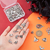 64Pcs 16 Style Tibetan Style Alloy Pendants FIND-SC0002-67-3