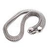 304 Stainless Steel Wheat Chain Necklaces NJEW-F195-51A-P-2