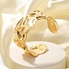 Textured 304 Stainless Steel Cuff Bangles for Women STAS-Z108-09G-01-1