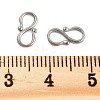 Non-Tarnish 304 Stainless Steel S-Hook Clasps STAS-L082-001P-01-3