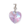 10Pcs Glass Pendants PALLOY-JF03119-02-3