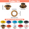 200 Sets 10 Colors Iron Grommet Eyelet Findings SCRA-GF0001-10B-03-2