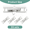 24 Sets Eco-Friendly Brass Watch Band Clasps KK-FH0007-75C-P-2