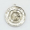 Tibetan Style Alloy Carved Flat Round Pendants LS-TIBEP-EA13595Y-LF-2