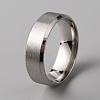 201 Stainless Steel Plain Band Ring for Men Women RJEW-WH0010-06I-MP-1