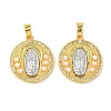 Brass Micro Pave Cubic Zirconia Pendants KK-I355-09GP-1