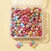50G 2 Colors Opaque Mixed Color Acrylic Beads SACR-FS0001-10-1