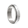 304 Stainless Steel Rotating Spinner Fidget Band Rings for Anxiety Stress Relief PW-WG7734C-08-1