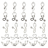100Pcs 5 Style Tibetan Style Alloy Pendants & Pendant Rhinestone Settings TIBEP-GO0001-04-1