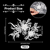 BENECREAT 3D Flower Polyester Lace Computerized Embroidery Ornament Accessories DIY-BC0009-35-2