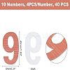 40Pcs 10 Number Acrylic Wall Stickers DIY-FH0002-54-4