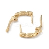 Brass Hollow Out Rectangle Hoop Earring Findings ZIRC-L097-058G-3
