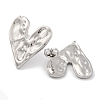 Non-Tarnish Heart 304 Stainless Steel Stud Earrings EJEW-H013-34P-2