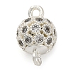 Brass Micro Pave Clear Cubic Zirconia Connector Charms KK-A230-06B-S-1