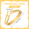 1Pc Stainless Steel Chevron Ring with Blue Zircon for Women - Elegant Jewelry RJEW-LP0001-15B-2