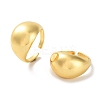 Plain Brass Open Cuff Ring RJEW-E292-10G-1