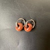 304 Stainless Steel & Synthetic Goldstone Rondelle Bead Hoop Earrings FS-WGF6A0C-06-1