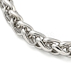 Non-Tarnish 304 Stainless Steel Wheat Chain Bracelets for Women BJEW-G707-01P-2