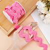 10 Yards Polyester Wavy Fringe Trim Ribbon OCOR-GF0003-27D-3
