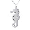 Non-Tarnish 201 Stainless Steel Pendant Necklaces NJEW-T009-JN074-1-45-1
