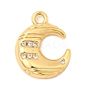 Brass Micro Pave Cubic Zirconia Charms KK-C117-12G-C-1