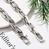 304 Stainless Steel Paperclip Chain Necklaces for Women Men NJEW-A033-02P-4