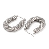 Non-Tarnish 304 Stainless Steel Teardrop Hoop Earrings EJEW-K259-03P-2