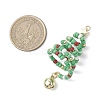 Glass Seed Beaded Christmas Tree Big Pendants PALLOY-TA00330-02-2