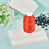 1 Roll Gradient Color Segment Dyed Round Waxed Polyester Cord YC-TADJ0001-03B-5