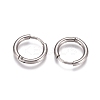 Tarnish Resistant 304 Stainless Steel Huggie Hoop Earrings EJEW-G272-02-10mm-P-2