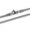 Non-Tarnish 304 Stainless Steel Square Snake Chains Necklaces LS-NJEW-K049-06P-2